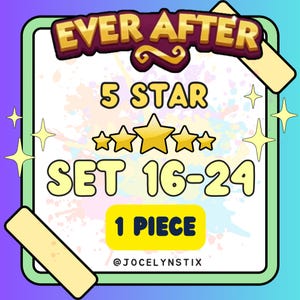 Mogo 5 Star Stickers 1 Piece Complete Set 16 to 24 - Ever After