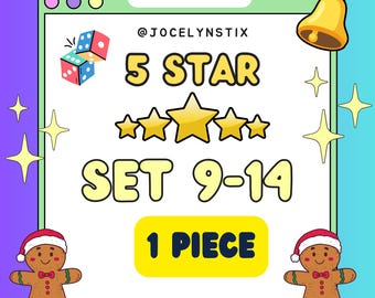 Mogo 5 Star Stickers 1 Piece Complete Set 9 to 14 - Jingle Joy