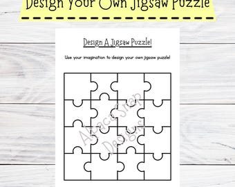 Design Your Own Jigsaw Puzzle Printable: Kids' Craft Activity (PDF Download)