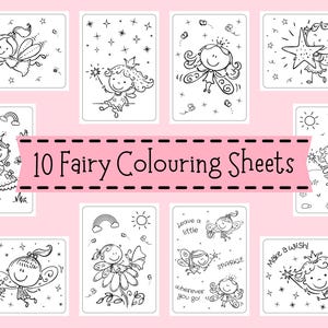 Fairy Colouring Sheets For Children - Fairy Coloring Pages for Kids: Fun Activity Sheets (PDF)