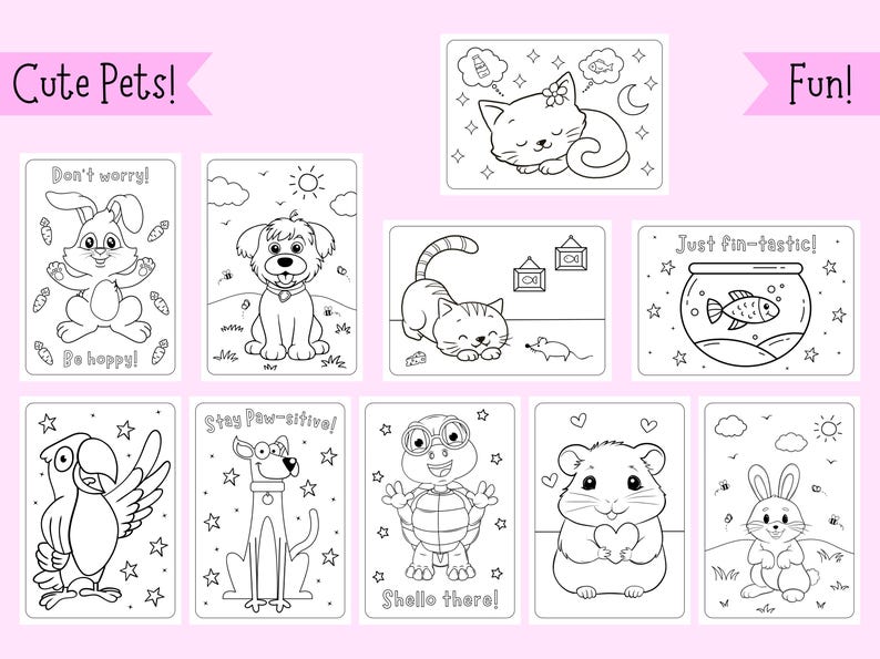 Pets Colouring Sheets - Pets Colouring for Children - Pets Coloring ...