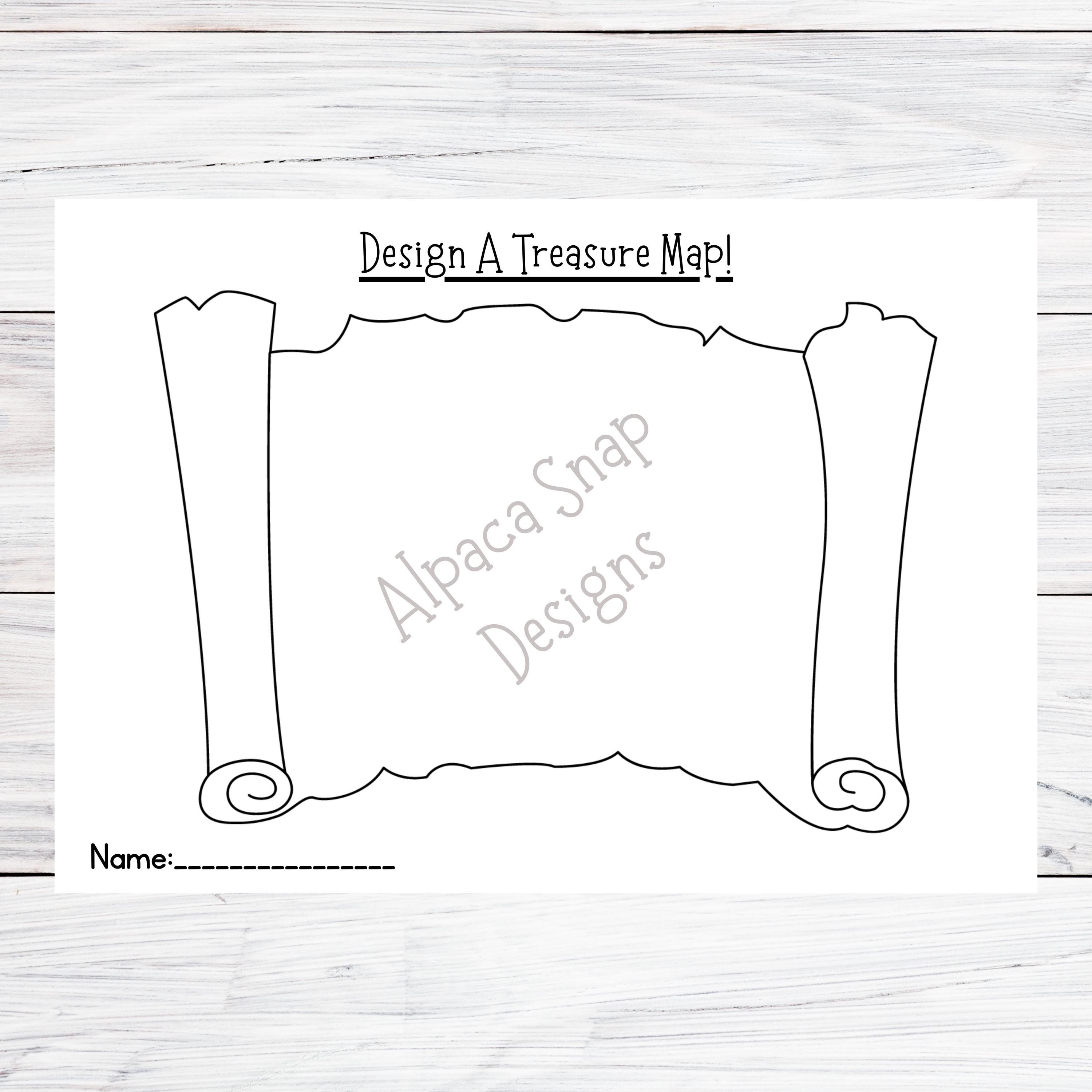 Design Your Own Treasure Map Printable: Kids' Craft Activity (PDF ...