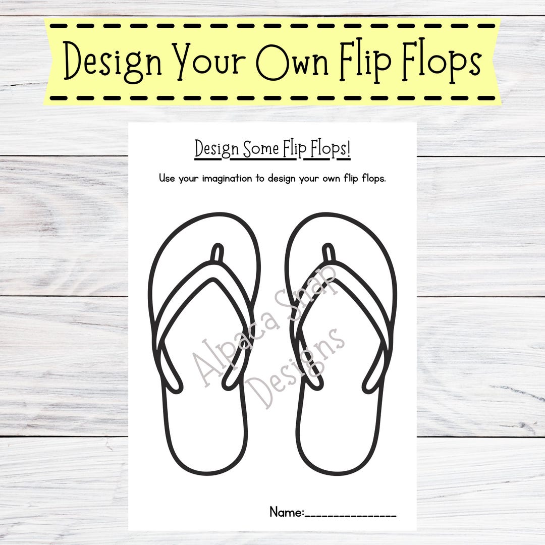 Design Your Own Flip Flops Printable: Design Your Own Summer Sandals ...
