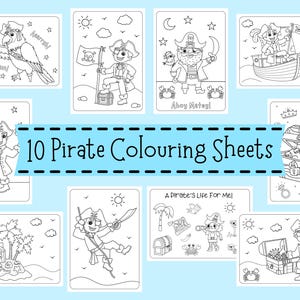Pirate Colouring Sheets - Pirate Colouring For Children - Pirate Coloring Pages For Kids - Pirate Colouring Printables - Pirate Craft Sheet