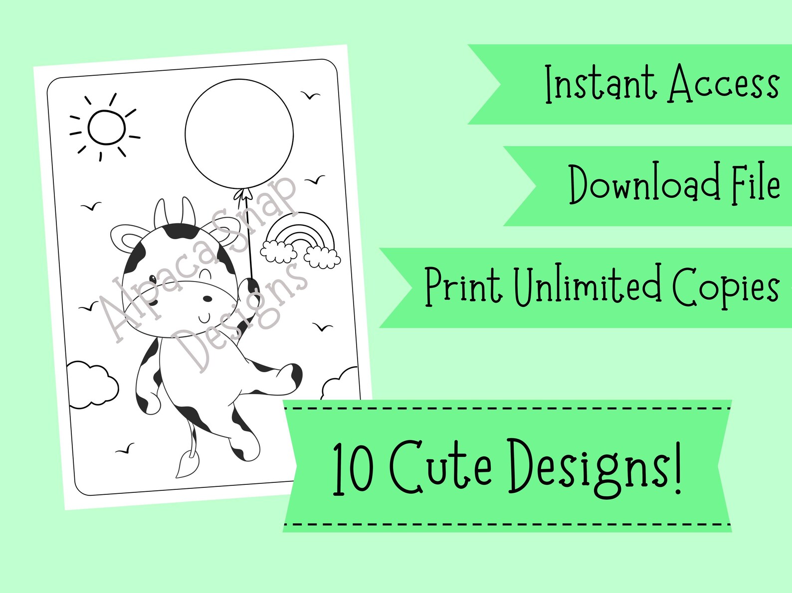 Cow Colouring Sheets for Children - Cow Coloring Pages for Kids - Cute ...