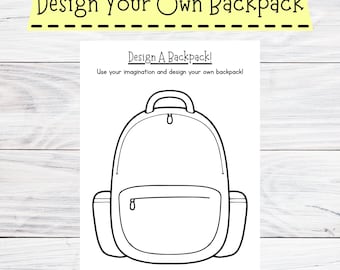 Design A Backpack Printable - Design Your Own Rucksack Activity - Backpack Template - Backpack Activity For Kids - Rucksack Design Sheet