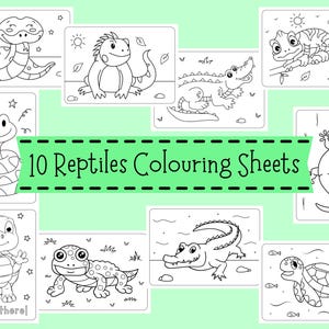 Reptielen Kleurplaten Voor Kinderen - Reptielen Kleurplaten Voor Kinderen - Reptielen Activiteit Printables - Reptielen Knutselen PDF-downloads