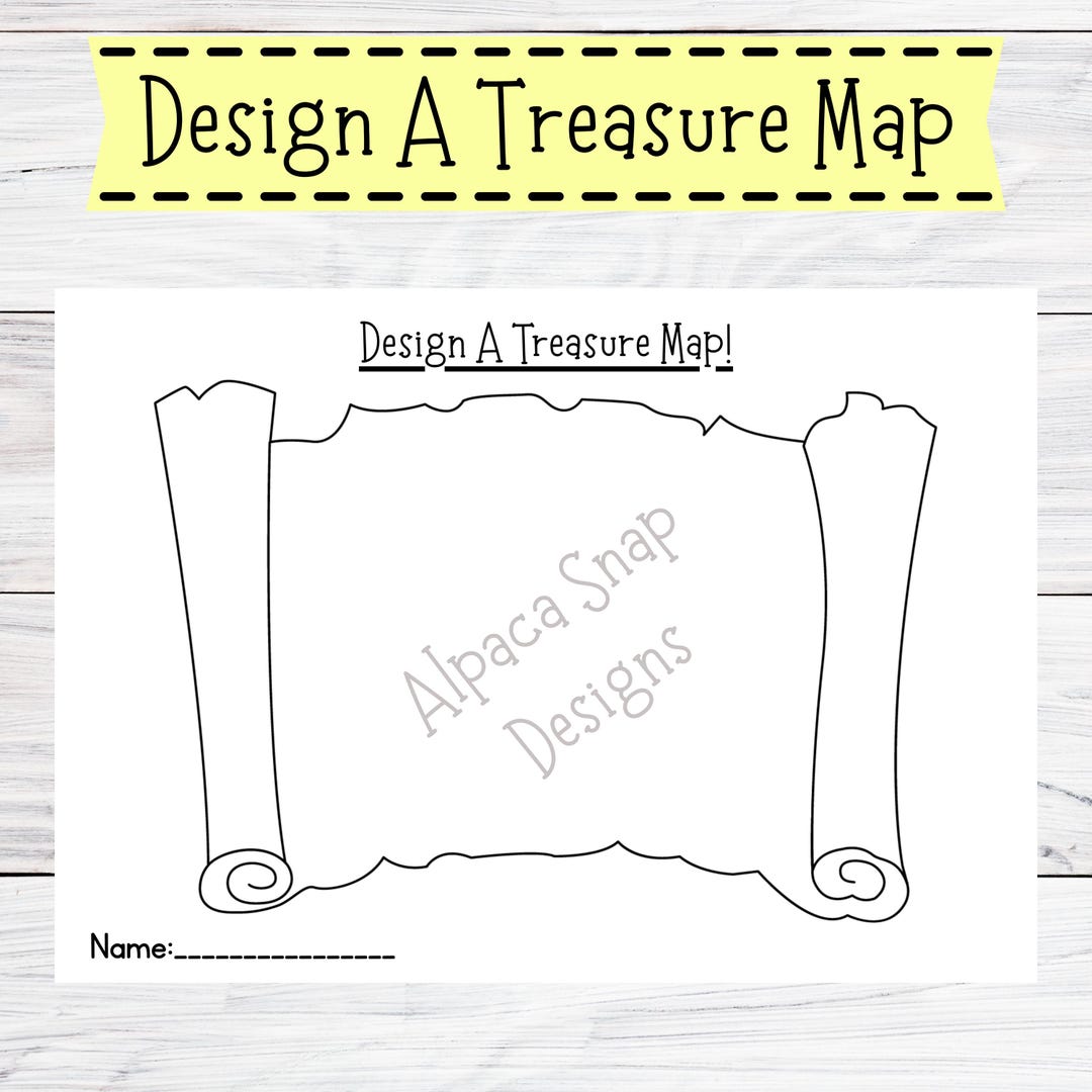 Design Your Own Treasure Map Printable: Kids' Craft Activity (PDF ...