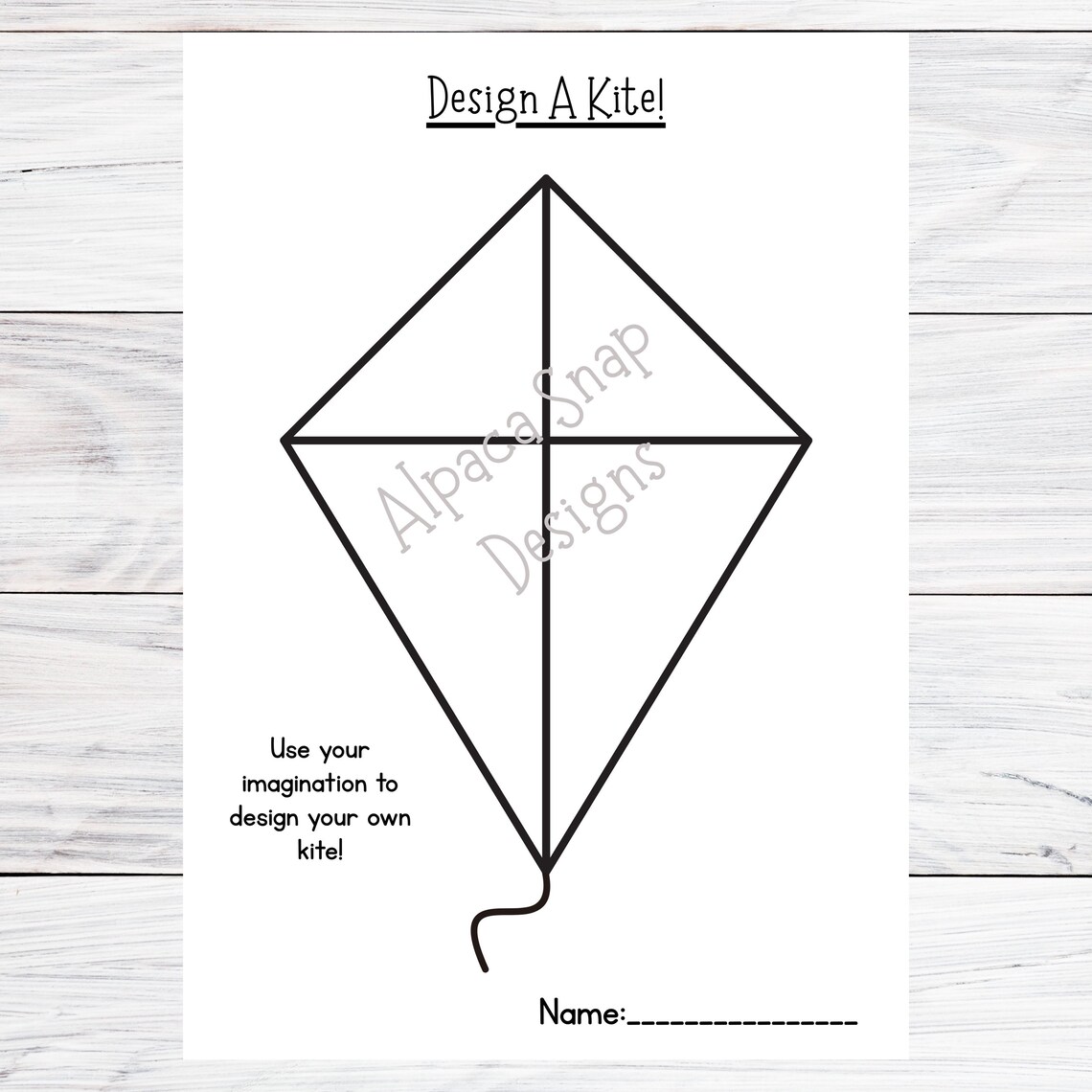 Kite Making Pdf Design Your Own Kite Printable: Kids' Summer Craft Activity (PDF ...