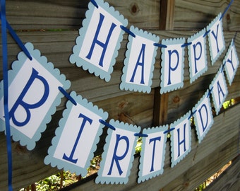 Happy Birthday Banner - birthday party decoration in Custom Colors