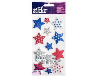 Dimensional Star Stickers - total of 39 stars