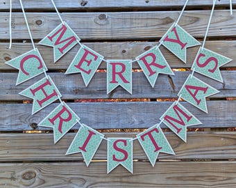 Merry Christmas Banner - Holiday Decoration