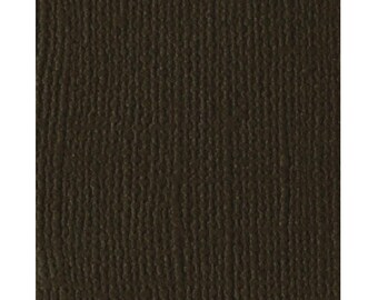 Brown - Canvas Texture 12X12 Cardstock - Bazzill Mono Collection - pack of 25 sheets