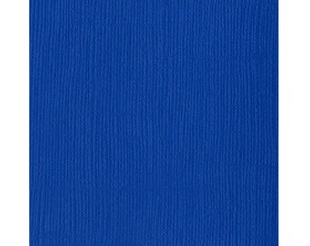 Blue - Canvas Texture 12X12 Cardstock - Bazzill Mono Collection - pack of 25 sheets