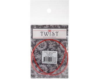 Large ChiaoGoo TWIST Red Lace Interchangeable Cables - 14" or 22" cable