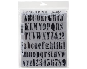Worn Text - Tim Holtz for Stampers Anonymous - cling mount rubber stamp set - CMS156