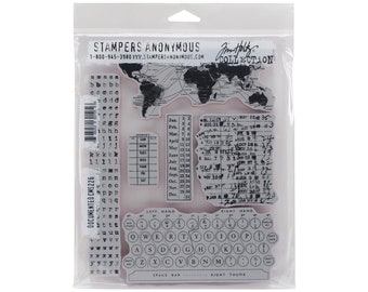 Documented - Tim Holtz for Stampers Anonymous - cling mount rubber stamp set