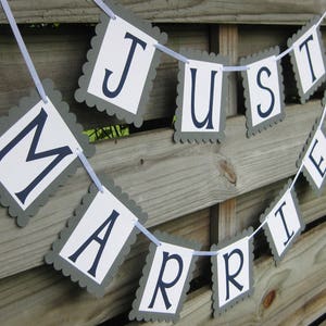 Just Married Wedding Banner | Just Married Garland in Custom Colors