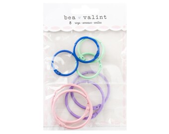 Colorful Binding Rings from Bea Valint - Poppy & Pear