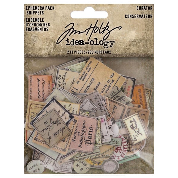 Tim Holtz  idea-ology Ephemera Snippets - Curator - 233 piece ephemera pack