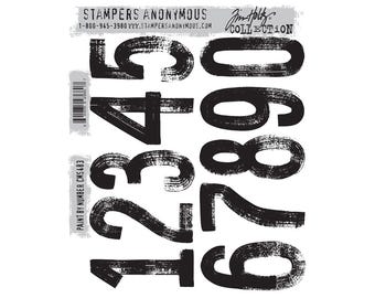 Paint By Number - Tim Holtz for Stampers Anonymous - cling mount rubber stamp set - CMS483