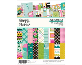 Simple Stories - Color Me Happy - 6x8 Paper Pad