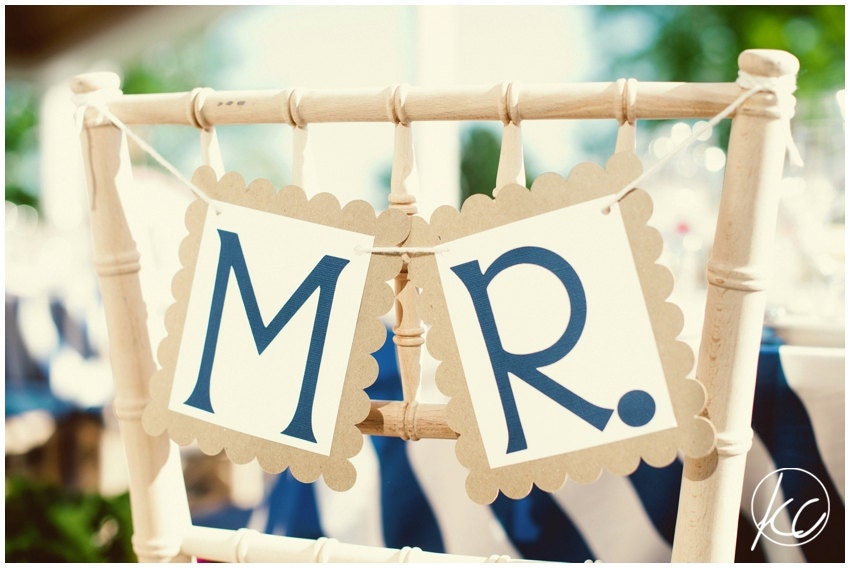 Mr. and Mrs. Wedding Signs - Wedding Chair Signs - Mr and Mrs Photo P…