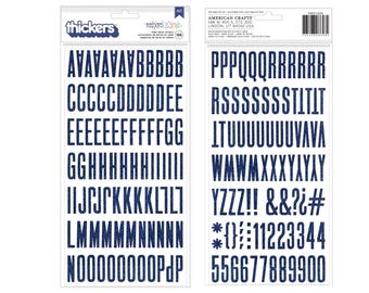 Thickers - Reasons to Smile - Shimelle - Foam Alpha Stickers - Blue Glitter
