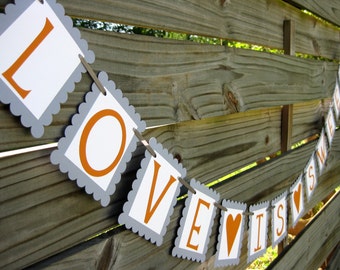 Love Is Sweet Banner - Sign for Dessert Table - Sweet Table Garland in Custom Colors