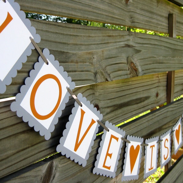 Love Is Sweet Banner - Sign for Dessert Table - Sweet Table Garland in Custom Colors