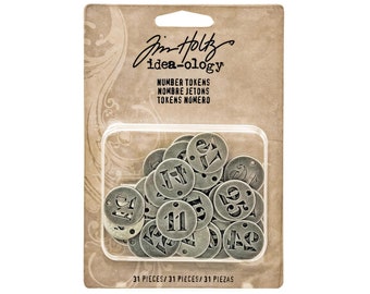 Tim Holtz idea-ology Number Tokens