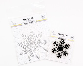 Snowflake Stamp and Starflake Die Set - Hip Kit Club