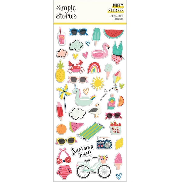 Simple Stories - Sunkissed - Puffy Stickers