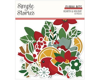 Hearth & Holiday - Simple Stories - Floral Bits ephemera pack