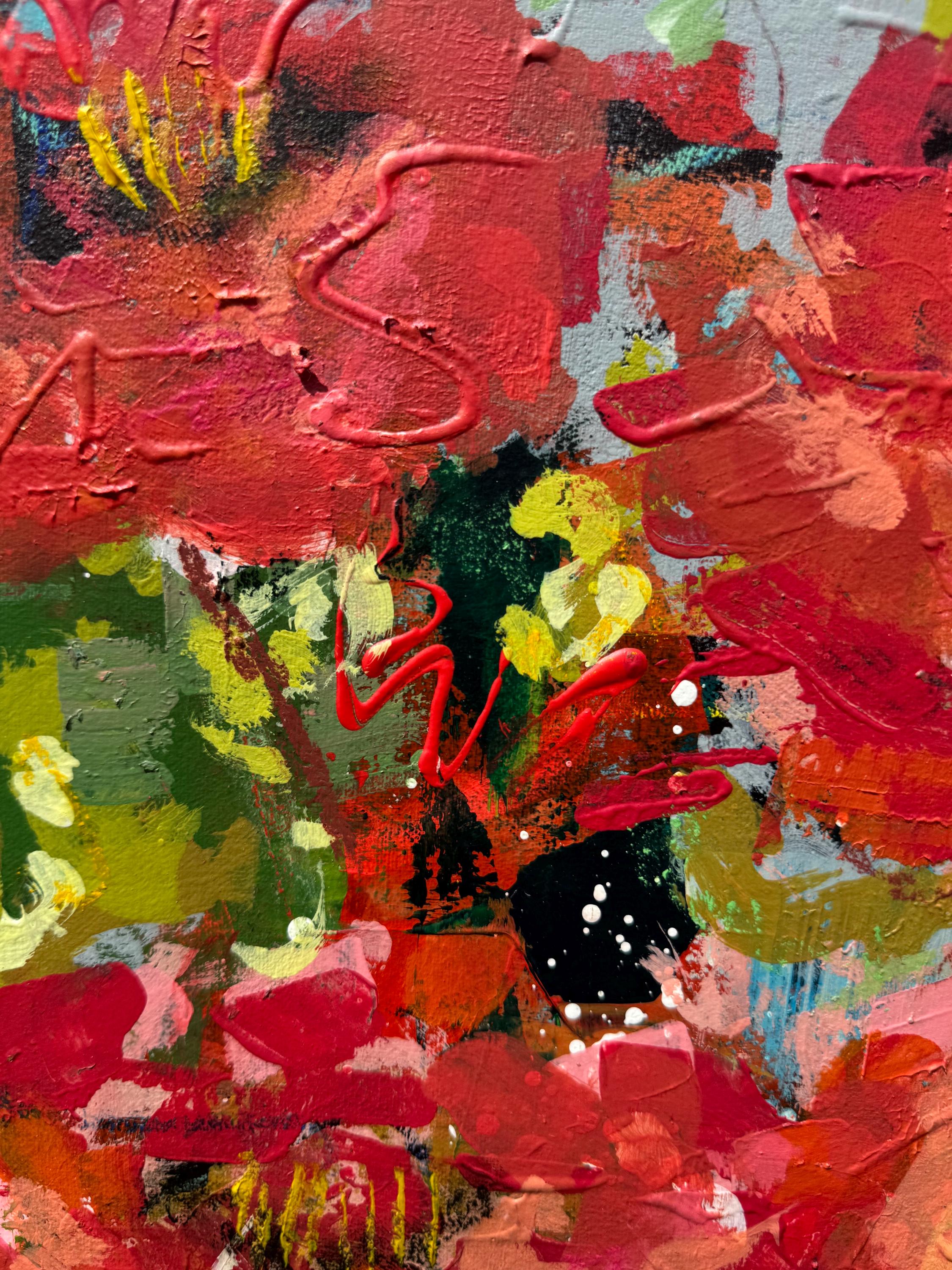 赤いバラ　アクリル画 アクリル画】赤いバラを描く(描き方のコツは概要欄で) - YouTube