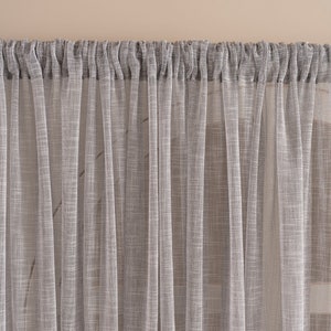 Wide Linen Curtains For Living Room, Linen Bedroom Curtains, Modern Tulles, Curtains For Windows, Custom Linen Drapes, Kitchen Curtains