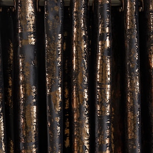 Gold Embroidered Velvet Curtains, Curtains For Living Room - Bedroom, Custom Size Velvet Drapes, Grommet, Rod Pocket, 13 Color Options