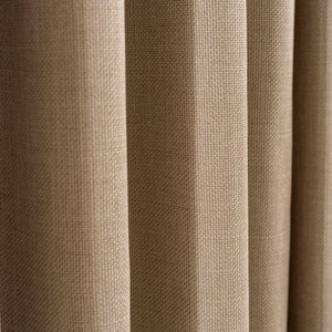 Extra Wide 100 % Blackout Linen Curtain for Bedroom, Drapes Living Room, Custom Size Blackout Curtain, Rod Pocket Linen, Custom Linen Drapes