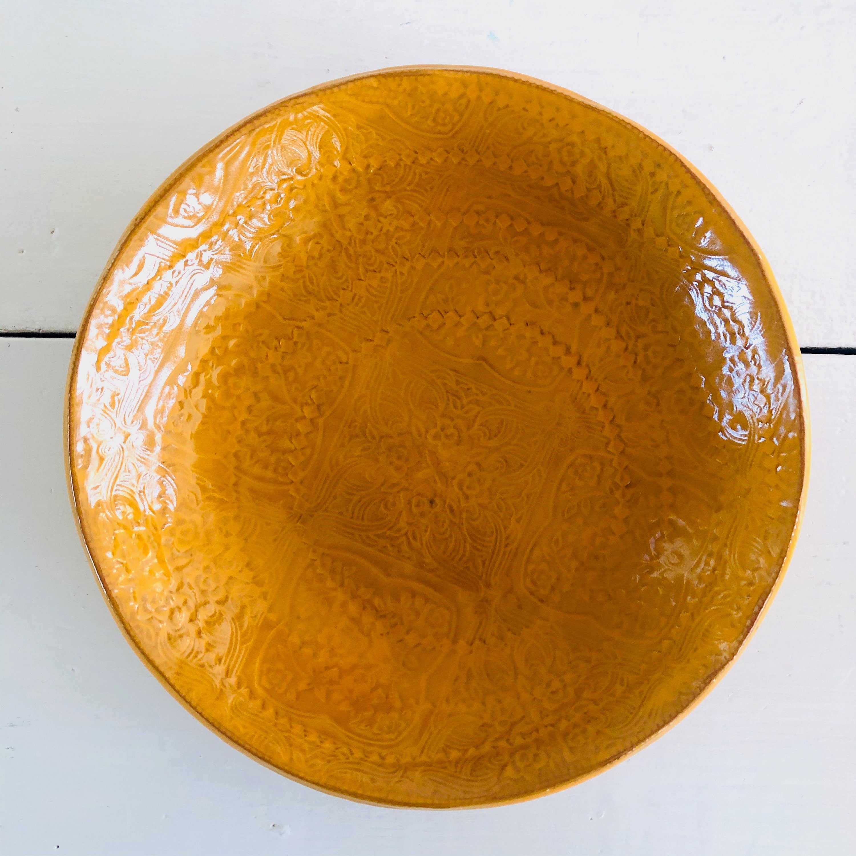 LIGHT ORANGE Serving Platter handmade ceramics pattern Etsy