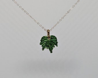 Concord Grape leaf Necklace
