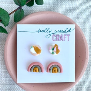 STUD PACK 28 | Polymer Clay Earrings