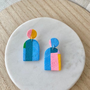 ANNIE in Multicolor | Polymer Clay Ohrringe | Statement Ohrringe
