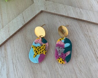 JILL in Jungle Cat | Polymer Clay Earrings | Statement Earrings