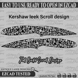 Kershaw Lauch Messer Schriftrolle Design SVG, Kershaw Lauch Messer Vektor-Design, Kershaw Lauch Messer Laserdesign, Kershaw Lauch Messer Gravurdesign