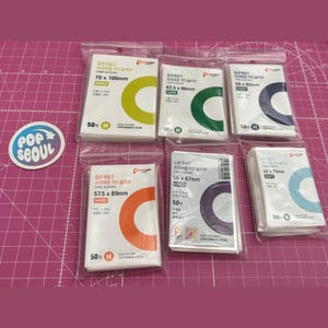 Popcorn Games Card Sleeves | Hard Sleeves | Trading Card Sleeves | Kpop Photocard Sleeves | Clear PC Sleeves | Kpop Sleeves | Kpop Supplies