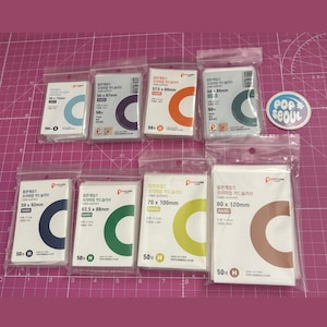 Popcorn Games Card Sleeves | Hard Sleeves | Trading Card Sleeves | Kpop Photocard Sleeves | Clear PC Sleeves | Kpop Sleeves | Kpop Supplies