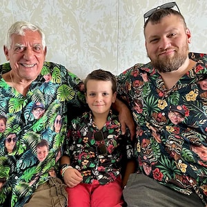 Custom Photo Shirt ,Custom Hawaiian Shirt with Face ,Men&#39;s Hawaiian Shirt, Party Shirt ,Very nice gift for him,Custom Bucket hats,kids shirt