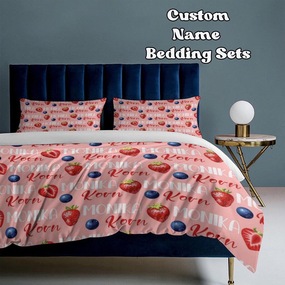 Custom Bedding Set Personalized Your Name Bedding Set Create Your Own ...