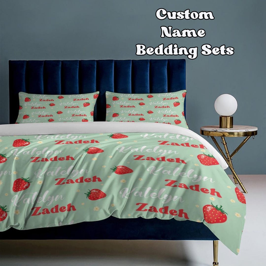 Custom Bedding Set Personalized Your Name Bedding Set Custom Christmas ...