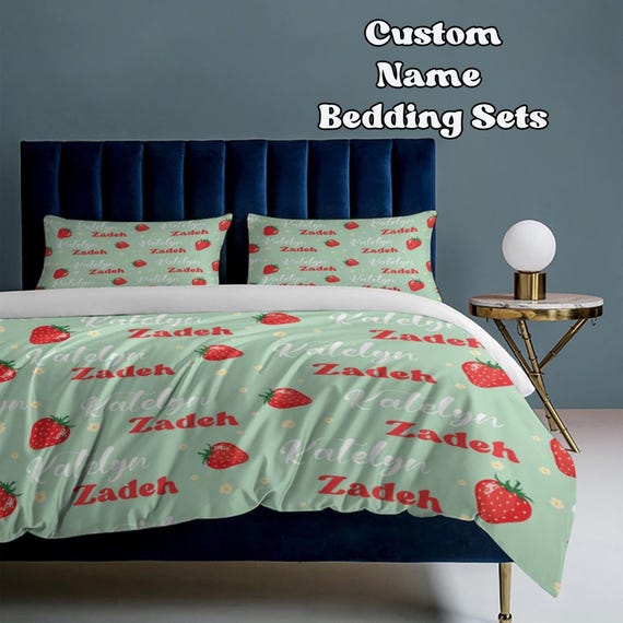 Benutzerdefinierte Bettwäsche Set Personalisierte Ihr Name Bettwäsche Set Benutzerdefinierte Weihnachtsgeschenke Benutzerdefinierte Bettwäsche 3er Set Benutzerdefinierte Bettbezug und Kissenbezüge